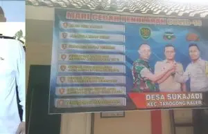 Antisipasi Penyebaran Virus Corona, Kades Sukajadi Adakan Penyemprotan