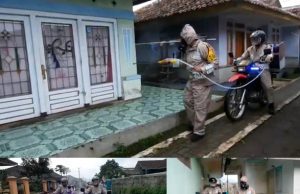 Inovatif, Brimob Polda Jabar Ciptakan Penyemprotan Disinfektan dengan Motor