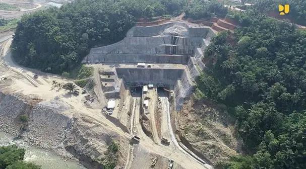 PROYEK Pembangunan Bendungan Leuwikeris. Dok Kementerian PUPR1