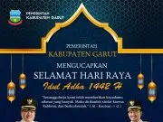 Bupati Garut H. Rudy Gunawan SH.MH.MP. Dan Wakil Bupati dr.H.Helmi Bundiman. Mengucapkan Selamat Hari Raya idul Adha 1442 H.