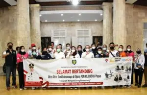 Bupati Nina Agustina, Lepas Tujuh Atlet Indramayu Ke PON Papua