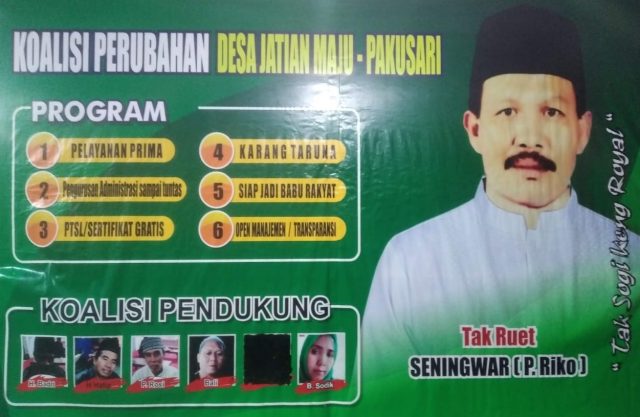 Seningwar (Pa Rico) Calon Kepala Desa Jatian Kecamatan Pakusari Kabupaten Jember