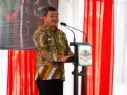 Bupati Garut Gerikan Sambutan Pada Acara Pisah Sambut Komandan Korem 062/Tarumanagara