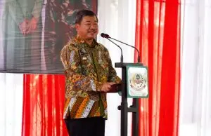 Bupati Garut Gerikan Sambutan Pada Acara Pisah Sambut Komandan Korem 062/Tarumanagara