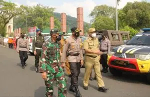Polres Sumedang laksanakan Apel Gelar Pasukan,Dalam rangka pengamanan Pilkades Serentak Tahun 2021.