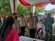 Kapolres Sumedang,AKBP Eko Robbyanto,sambut kunker Kapolda Jabar ke Mapolres Sumedang.