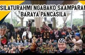 Tali Silaturahmi Terjalin Dalam Acara ‘Ngabako Saamparan’ Dipasar Pancasila Berlangsung Meriah