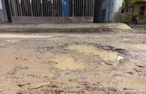 Kurangnya Pengawasan Dinas PUPR Indramayu, Pekerjaan Srengseng- Kedokanbunder Baru Itungan Hari Udah rusak parah.