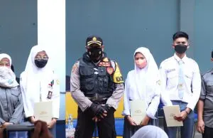 Polres Sumedang Laksanakan Vaksinasi Covid-19 Goes to School di SMK Informatika Sumedang