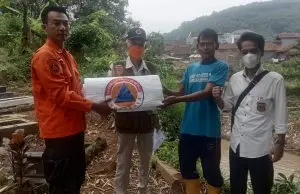 BPBD Sumedang,berikan bantuan,cegah abrasi TPT TPU Cijambe.