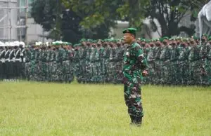 Sambut Kunjungan Perdana Menteri Australia Jajaran TNI KOREM 061/SK Gelar Apel Pasukan Pengamanan