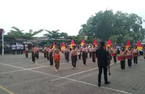 PGRI Cabang Ciwidey Menggelar Upacara Menampilkan Marching Band Peringati HGN 2023 dan HUT PGRI ke-78