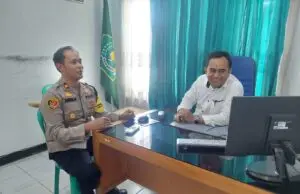 Sambang dengan Kepala KUA, Kapolsek Kotabaru Himbau Pemilu Damai