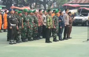 Kapolres Karawang Ikuti Apel Gelar Kesiapsiagaan Penanggulangan Bencana Alam Tahun 2023