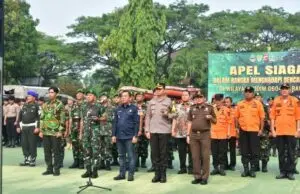 Kodim 0604 / Karawang lakukan Apel Gelar Kesiapsiagaan Bencana