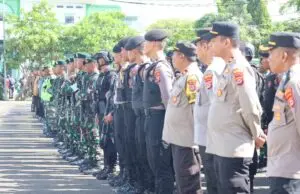 Polda Banten Gelar Apel Pengamanan Gabungan Dalam Rangka Kunjungan Wakil Presiden RI di Tanara