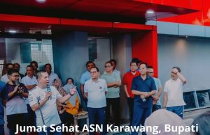 Jumat Sehat ASN Karawang, Bupati Aep Ajak Pegawai Jaga Kebugaran dan Cek Kesehatan Rutin