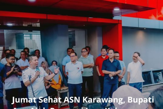 Jumat Sehat ASN Karawang, Bupati Aep Ajak Pegawai Jaga Kebugaran dan Cek Kesehatan Rutin