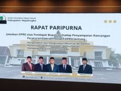 Rapat Paripurna DPRD Majalengka Bahas Jawaban atas Pendapat Bupati terhadap Tiga Raperda Inisiatif DPRD