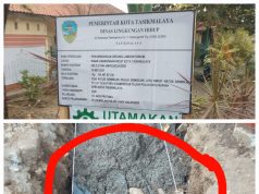 Diduga Tidak Sesuai Spesifikasi, Proyek Pengembangan Gedung Laboratorium DLH Kota