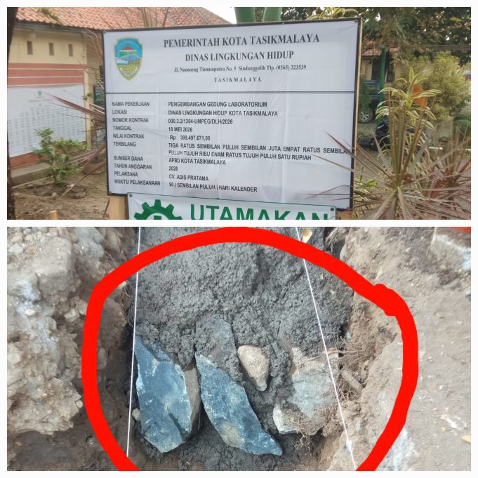 Diduga Tidak Sesuai Spesifikasi, Proyek Pengembangan Gedung Laboratorium DLH Kota