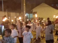 Ratusan Warga Griya Pesona Praja Bungka Meriahkan Pawai Obor Tahun Baru Islam 1448 H